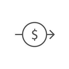 dollar sign icon. Vector
