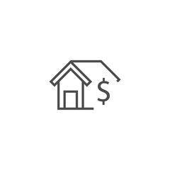 Fototapeta na wymiar dollar house icon. Vector
