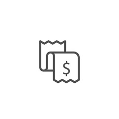 paper check receipt line icon