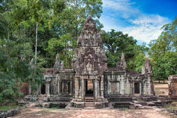 Phimeanakas Temple site among the ancient ruins of Angkor Wat