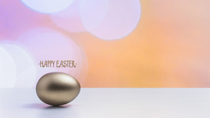 Easter Golden egg, background design, greeting card. Happy Easter!