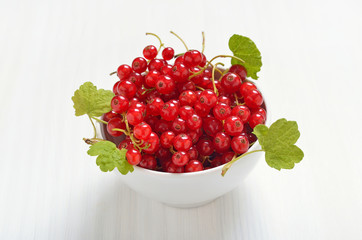 Fresh berries, red currants in bowl
