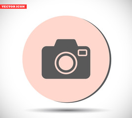 Camera vector icon , lorem ipsum Flat design