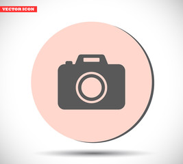 Camera vector icon , lorem ipsum Flat design