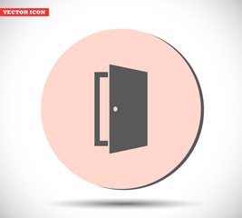 Door vector icon , lorem ipsum Flat design