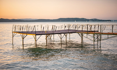 Sunset over lake Balaton, Hungary