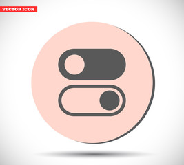 On off vector icon , lorem ipsum Flat design