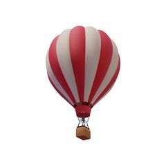 Hot air balloon isolated on a white background. Vector.