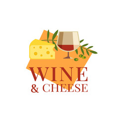 Wine and cheese vector icon design background