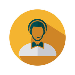 customer service flat icon vector - ui icon vector