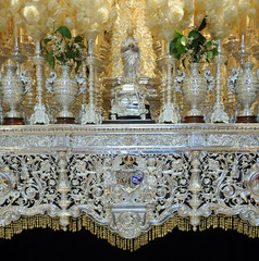 Closeup of the silversmiths work. The 