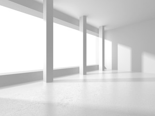Futuristic White Architecture Design Background