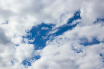 Beautiful sky with clouds and sunlight