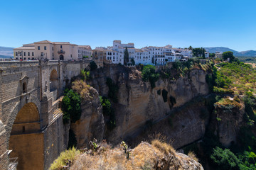 Fototapeta premium Ronda the old city from the New Bridge, Spain.