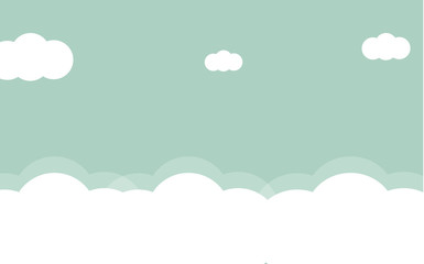Sky white clouds background design vector illustration