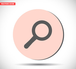 Loupe vector icon , lorem ipsum Flat design