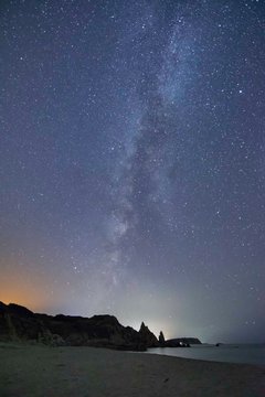 View of the Milky Way on a Beach in Sardinia