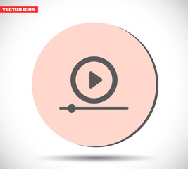 Obraz premium Play vector icon , lorem ipsum Flat design