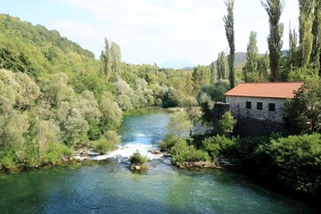 peaceful place and the Cetina river, Croatia