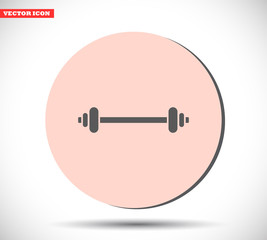 Dumbbel vector icon , lorem ipsum Flat design