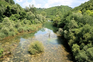 peaceful Cetina river, Croatia