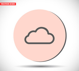 Cloud vector icon , lorem ipsum Flat design