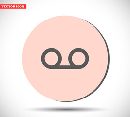 Play the film vector icon , lorem ipsum Flat design