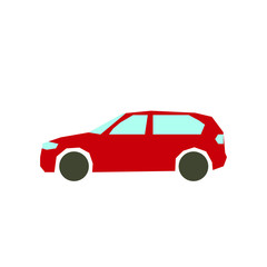 Cute red car vector illustration