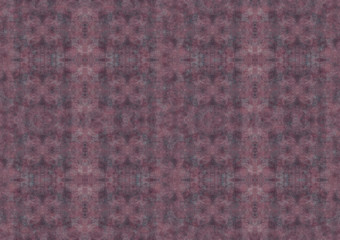 Seamless ornamental mottled grunge background in gray-purple tones. Light and dark patterns form stripes, silhouettes, spots. Grainy texture for wallpaper, packaging, textile, decor, fabric, printing