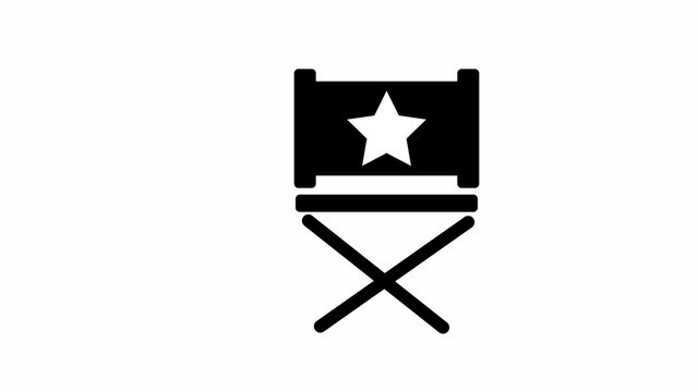 Director Chair Icon Illustration