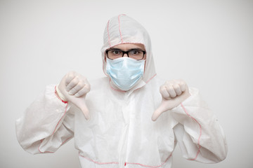 Coronavirus.A young student working in medicine.