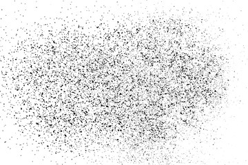 Black Grainy Texture Isolated On White Background. Dust Overlay. Dark Noise Granules. Digitally Generated Image. Vector Design Elements, Illustration, Eps 10.