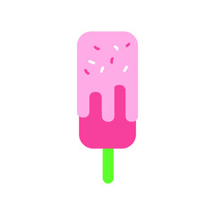 Graphic simple cute ice cream vector illustration