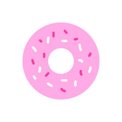 Obraz premium Donut graphic illustration pink