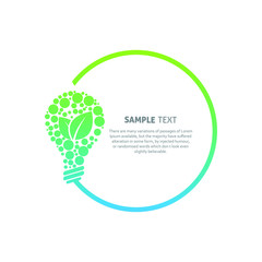 Green life step template, Vector design