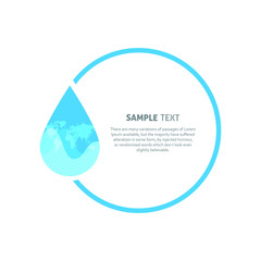 Water day step template, World water day vector design