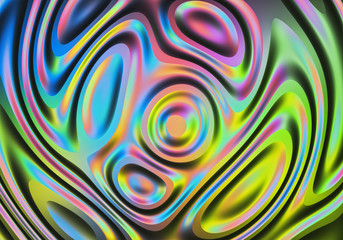 Fototapeta na wymiar 3D render. Abstract wavy flow background. Colorful geometric wallpaper.
