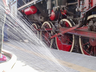 The locomotive is standing at the station                        © Mariusz