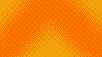 Orange pop art retro background with halftone dots in retro comic style, vector illustration eps10