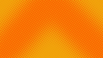 Orange pop art retro background with halftone dots in retro comic style, vector illustration eps10