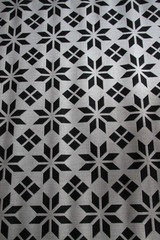 Black and white carpet cross stars