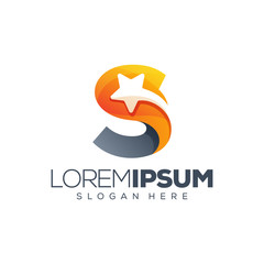 s star logo design vector illustration