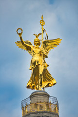 The Victory column is a monument in the center of Berlin in the Greater Tiergarten on the Bolshaya...