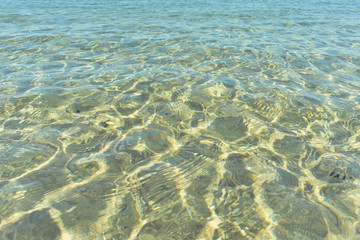 Crystal seawater, seabed, texture, top view