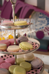 party macaroon cake stand