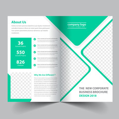 corporate business bifold brochure template