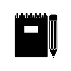 Notepad icon, logo isolated on white background