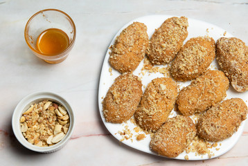 Greek Honey Cookies With Walnuts melomakarona