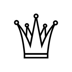 Crown line icon, logo isolated on white background