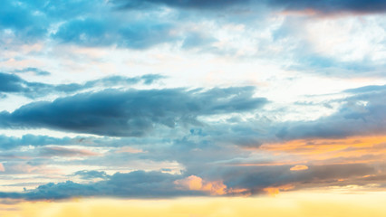 Beautiful lowering sky, clouds, abstract background, 16:9